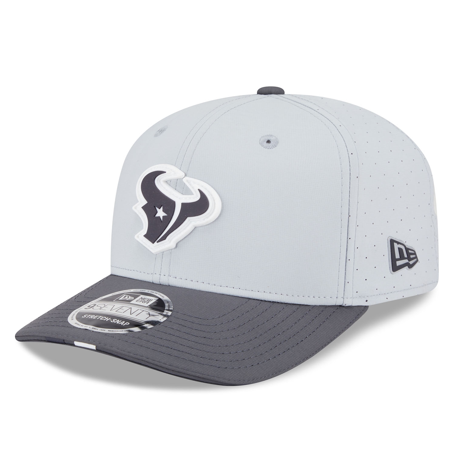 Houston Texans 2025 NFL Training Camp New Era 9SEVENTY Stretch-Snap Cap CW Gray
