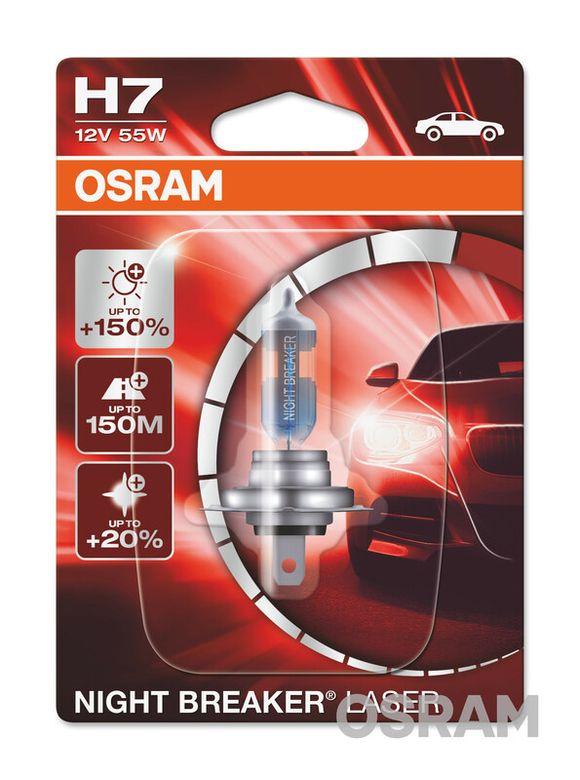 Ampoule Osram Night Breaker Laser H7 12V 55W - x1 UniverselRef : OSRM00048A / 1080416