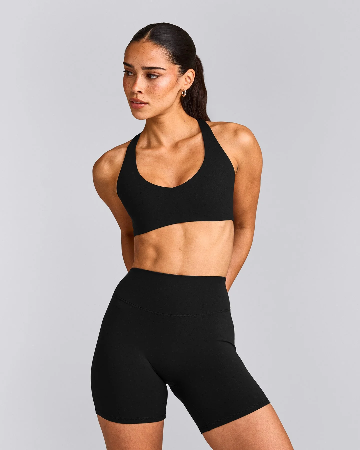 SoftMotion™ Bralette with Grey Logo | Black