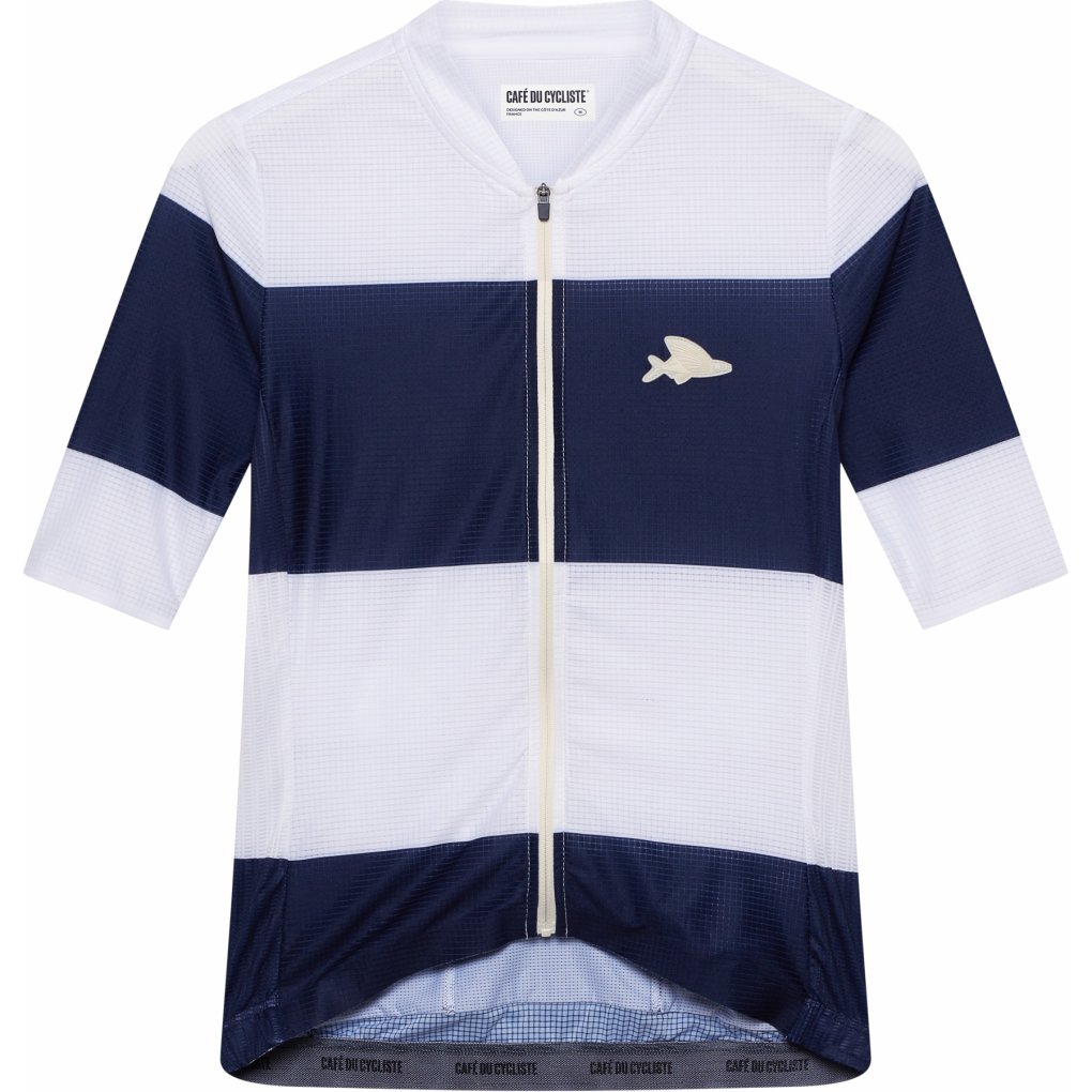Café du Cycliste Angeline Short Sleeve Jersey Men - navy/white