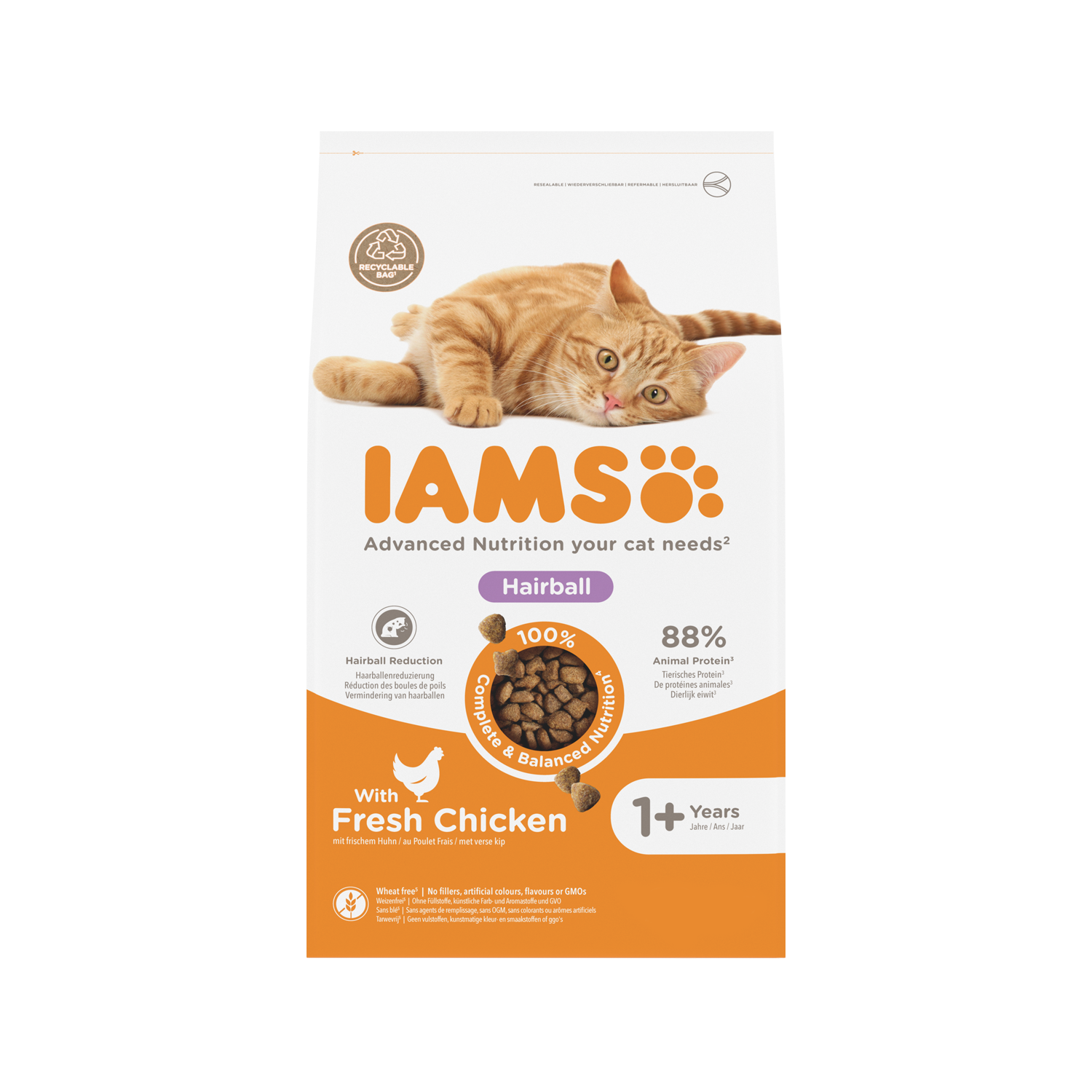 IAMS Adult Cat Hairball - 3kg
