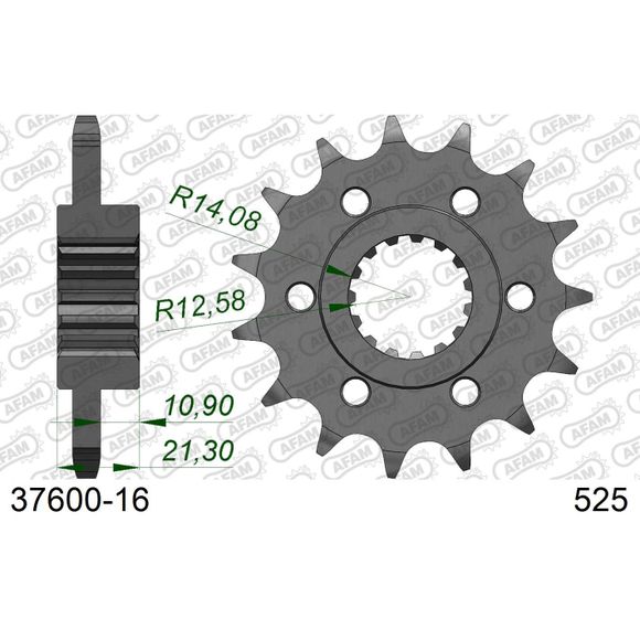 AFAM 525 Steel Type Original Chain KitRef: Aa0328 / Kit109531