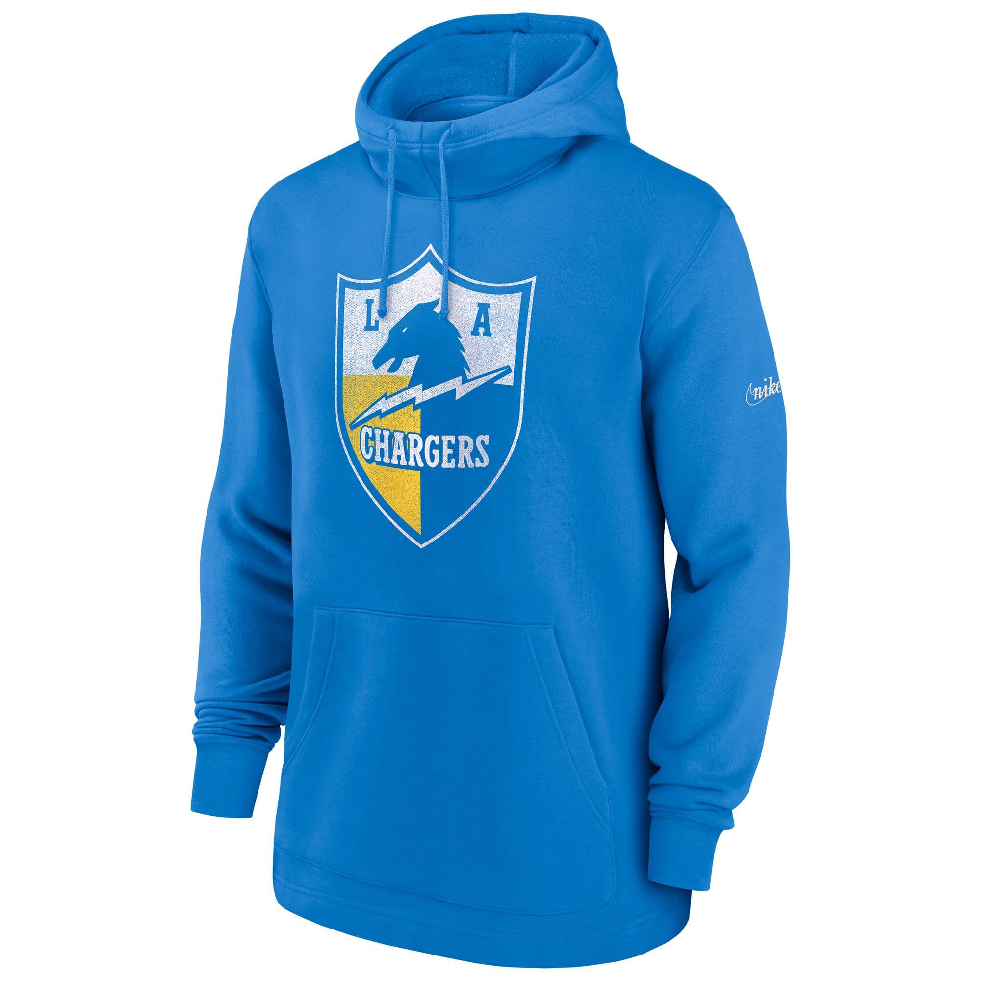 Los Angeles Chargers Classic Throwback Fleece NFL Hoodie Blue