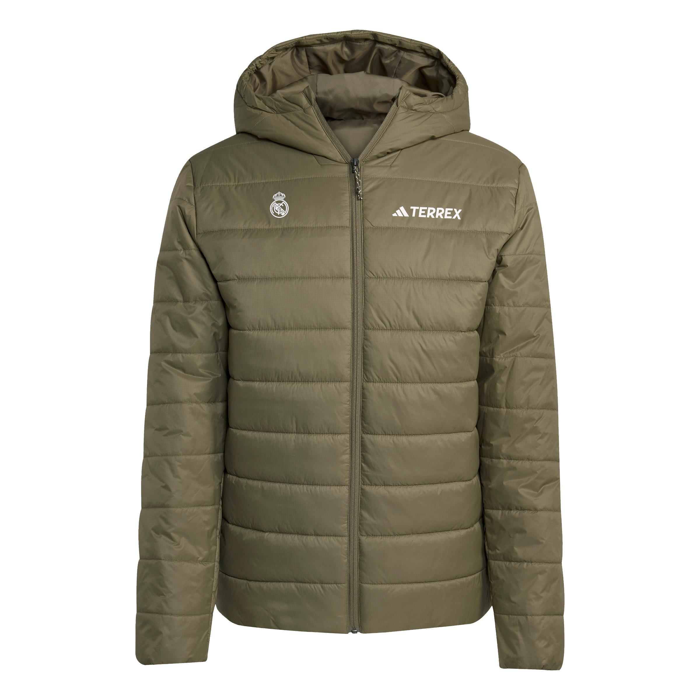 Mens adidas Terrex CLIMAWARM Insulated Rain Jacket Green