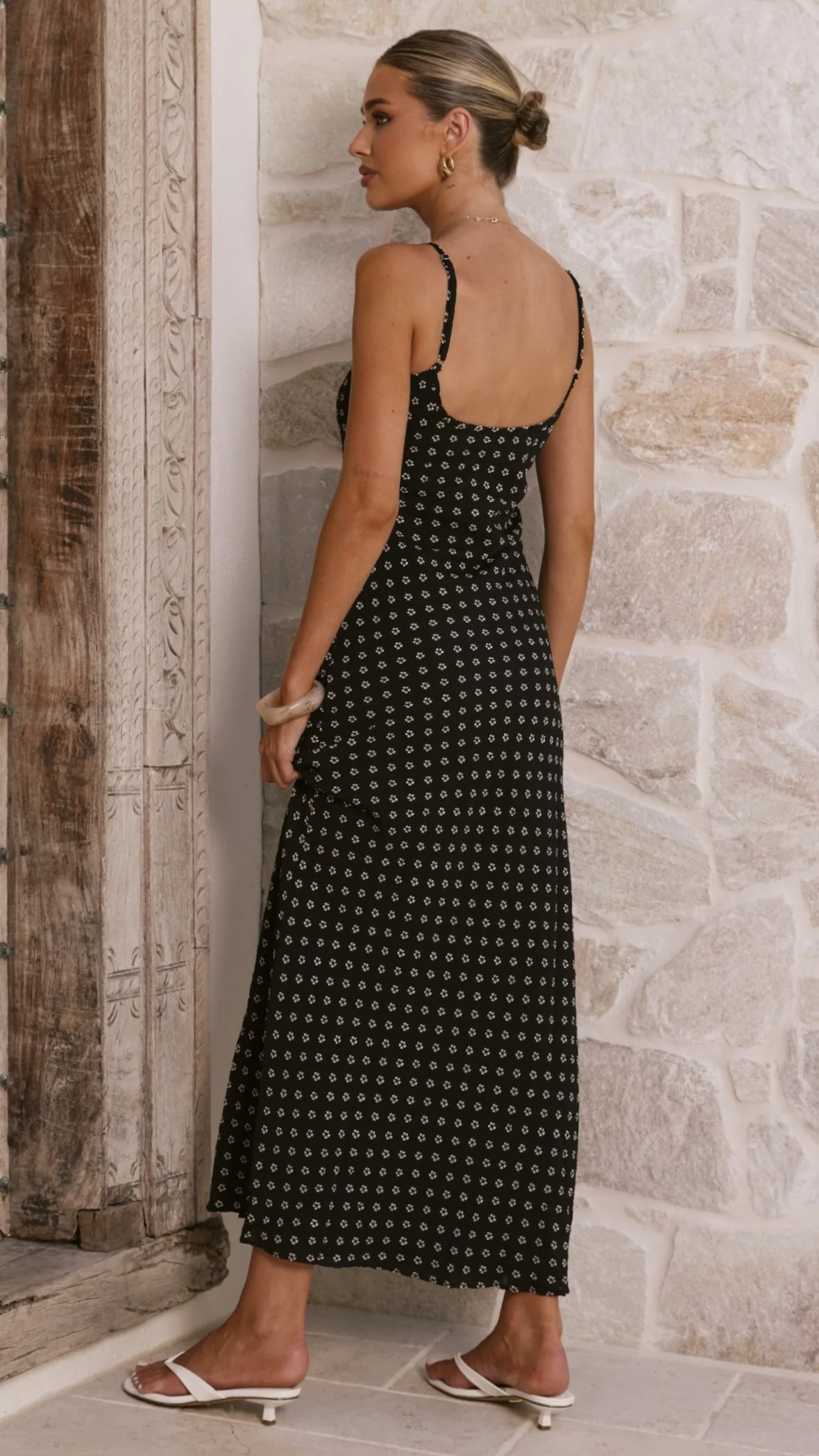 Shania Maxi Dress - Black Floral