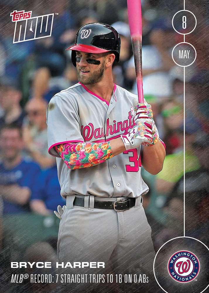 Bryce Harper - 5/9/16 TOPPS NOW® Card 59 - Print Run: 1,366