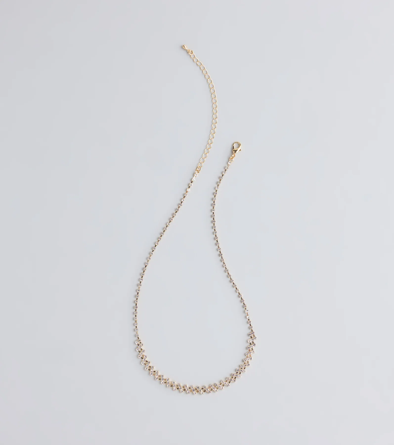 Hidden Gem Rhinestone Bar Necklace