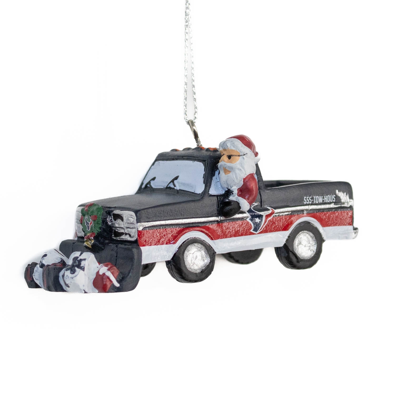 Houston Texans NFL Snow Plow Truck Christmas Ornament