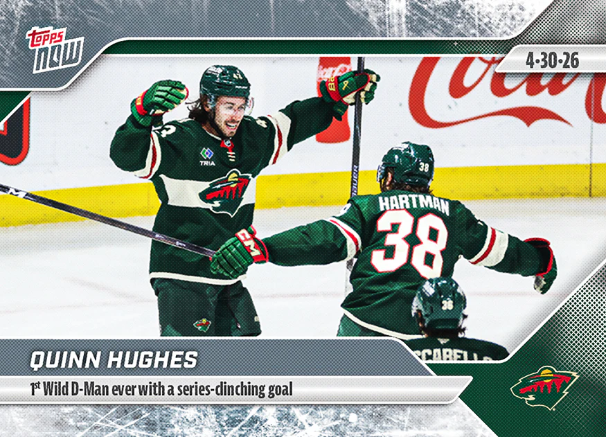 Quinn Hughes - 2025-26 NHL Topps NOW® - Sticker # 162 Pack - PR: 505