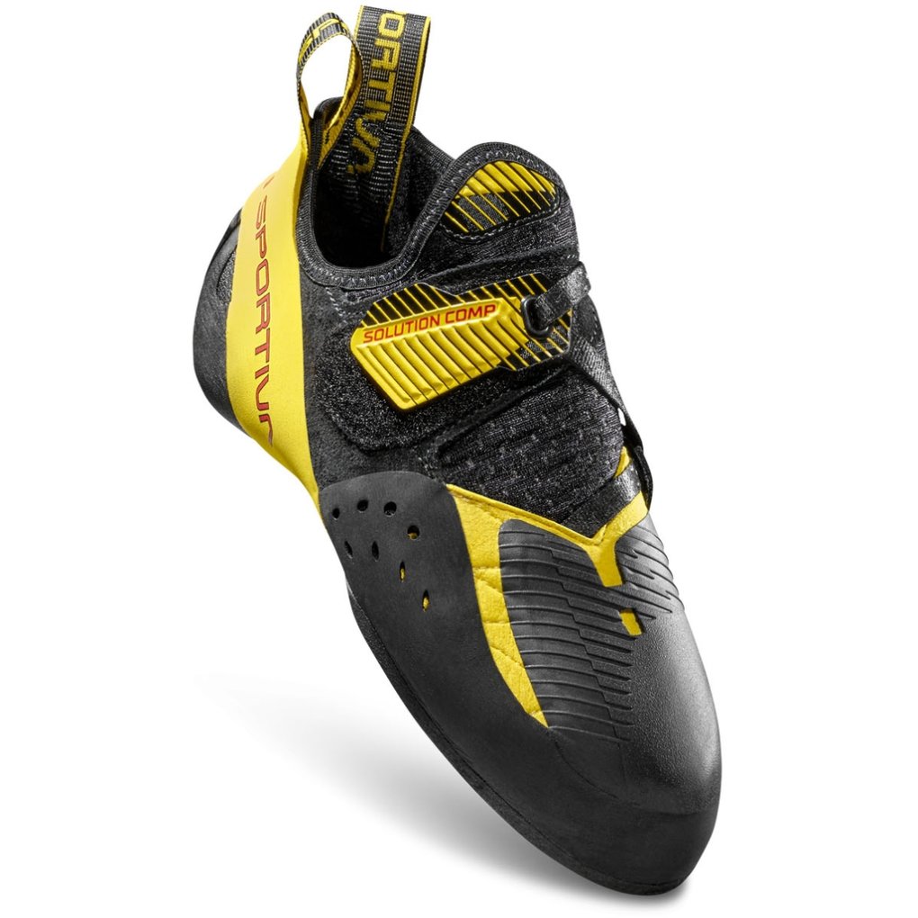 La Sportiva Solution Comp Climbing Shoes Men - Black/Yellow