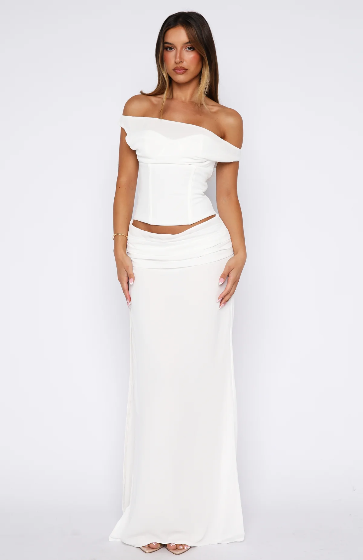 Unavailable Energy Maxi Dress White
