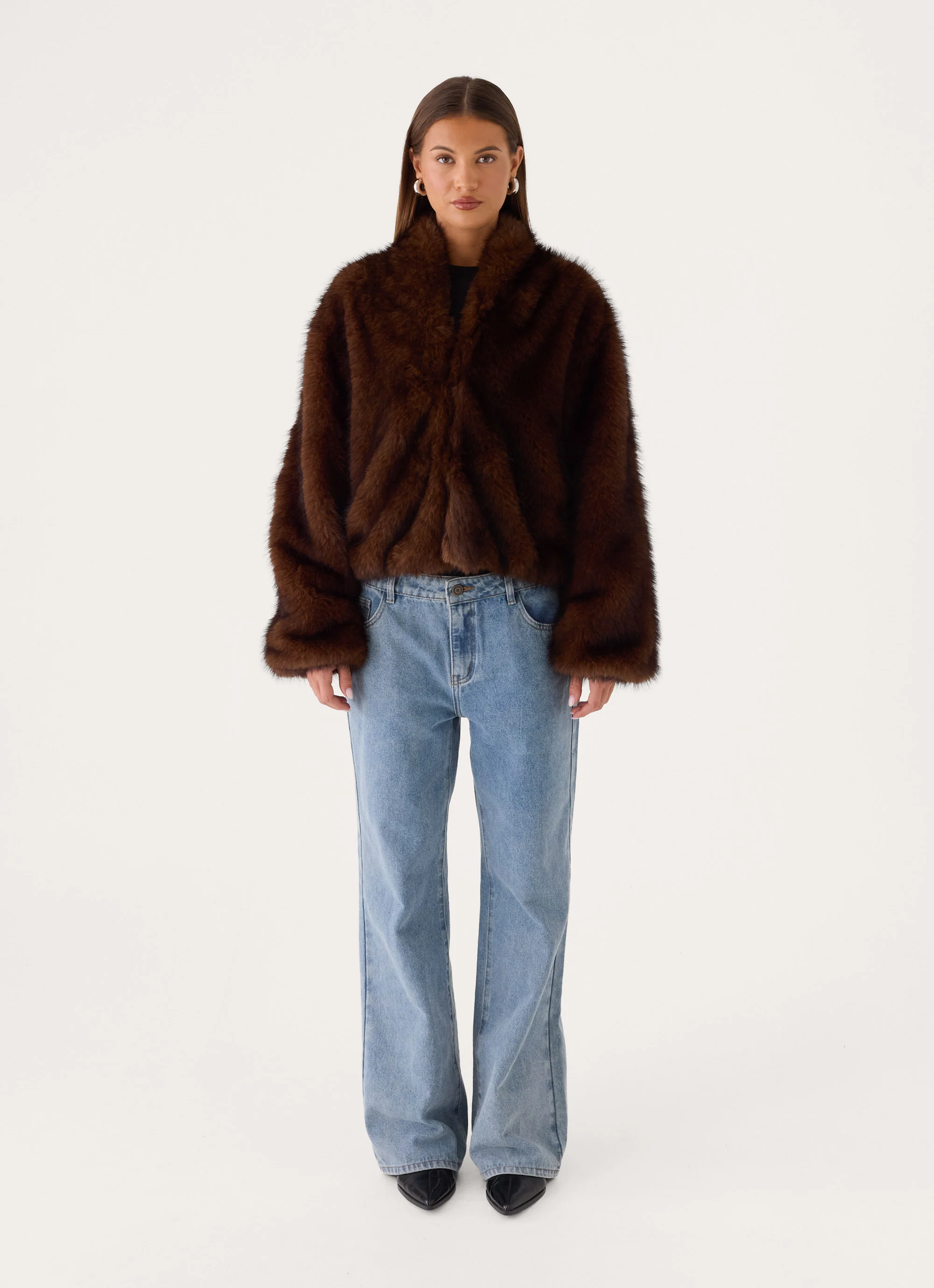 Xavier Faux Fur Jacket - Smokey Fox