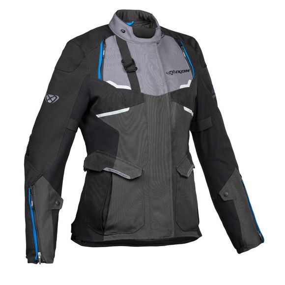 Ixon Eddas Lady Motorcycle Jacket - Woman - Gray / BlueRef: IX1440-C54609