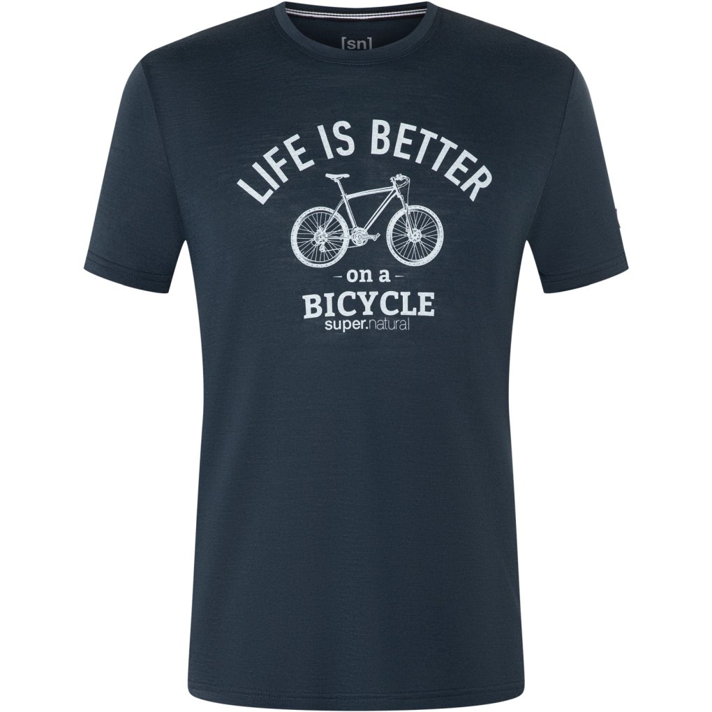 SUPER.NATURAL Better Bike Tee Men - Blueberry/Vapor Grey