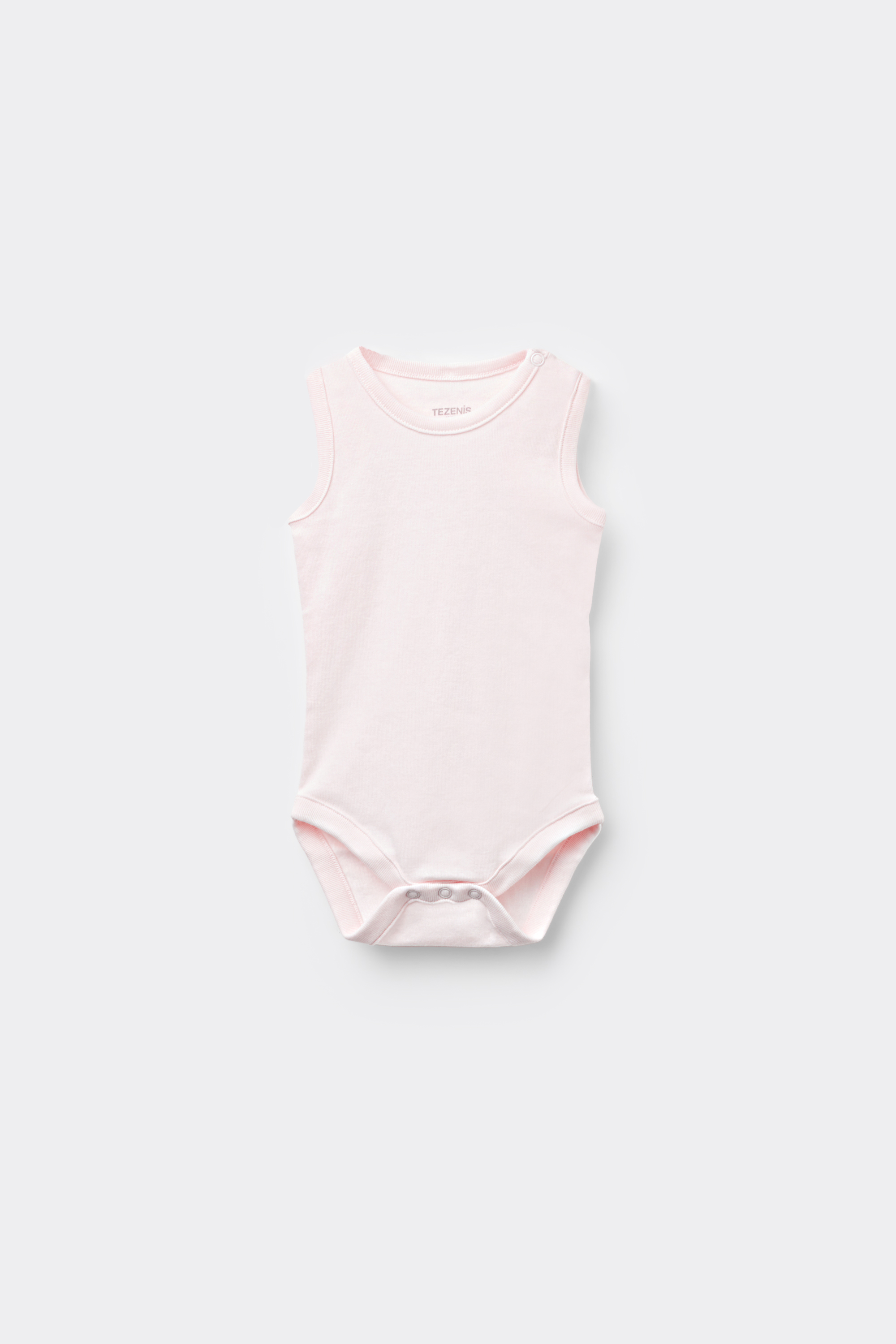 Baby Plain Pure Cotton Bodysuit with Wide Shoulder Straps