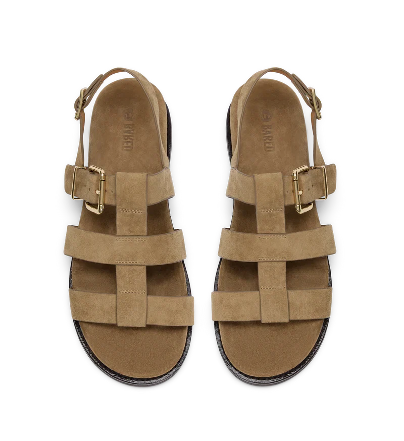 Anser Camel Suede Chunky Sandals