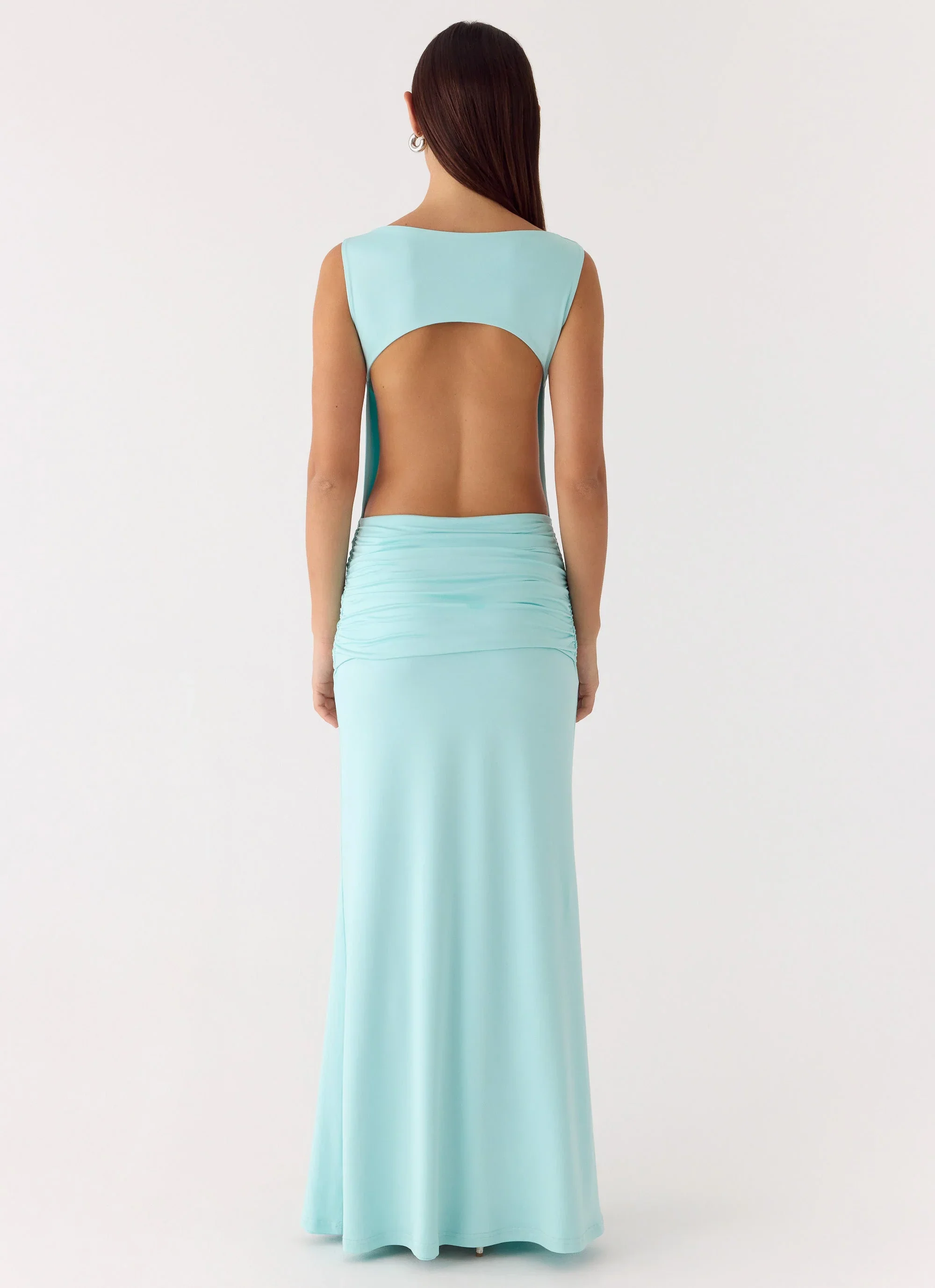 Fault Line Maxi Dress - Aqua