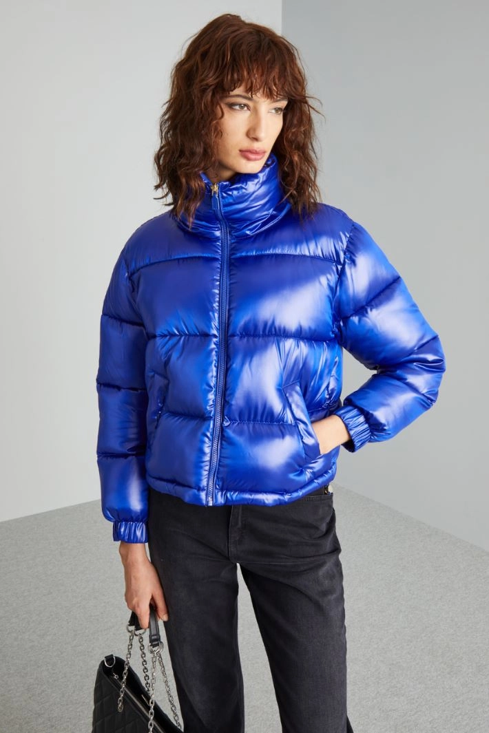 Short shiny down jacket - BLUETTE