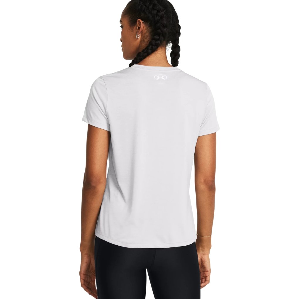 Under Armour UA Tech™ Twist V-Neck Short Sleeve Shirt Women - Halo Gray/White/White