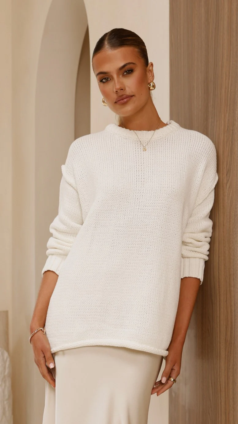 Delvine Knit Jumper - Cream