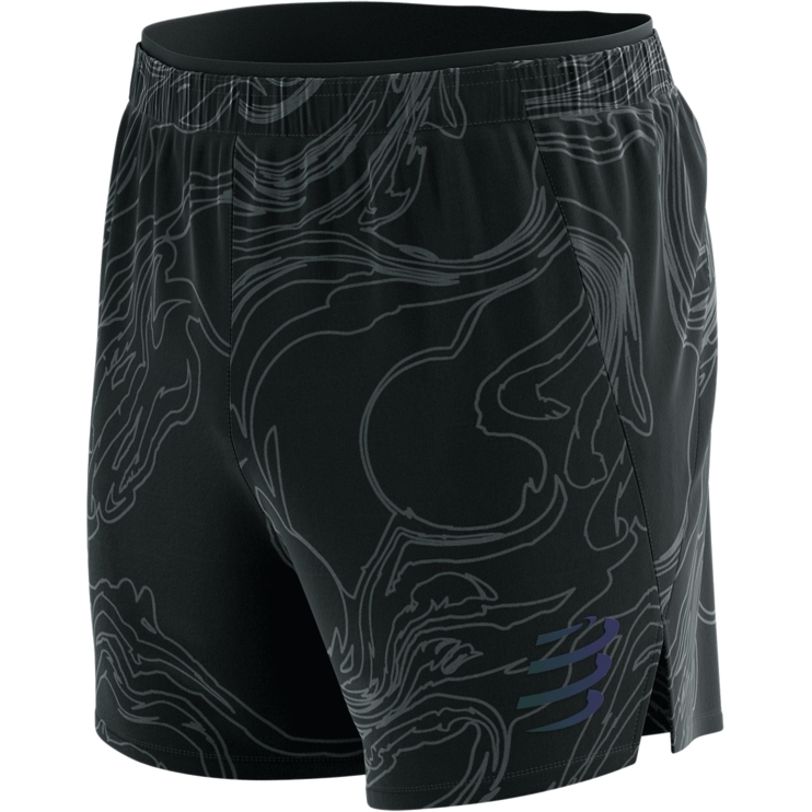 Compressport Performance Running Shorts Men - black/aurora