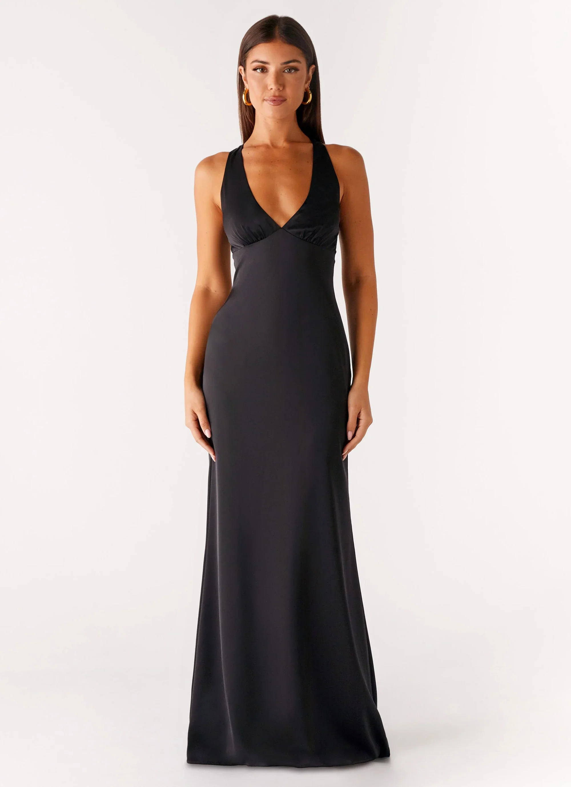 Desi Halterneck Maxi Dress - Black