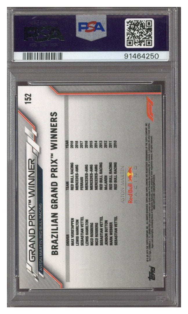 2020 TOPPS CHROME F1 MAX VERSTAPPEN #152 PSA 10