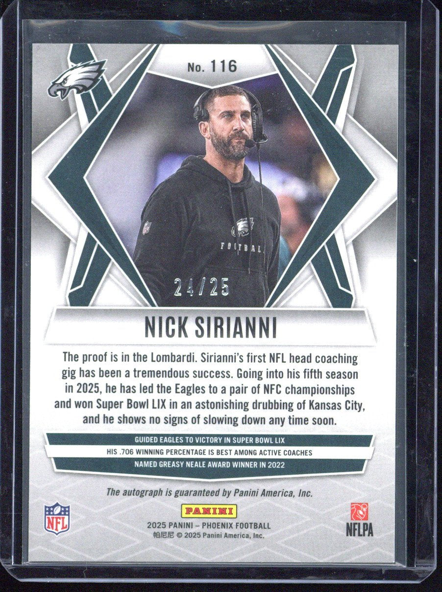 2025 Panini Phoenix Nick Sirianni Autograph /25