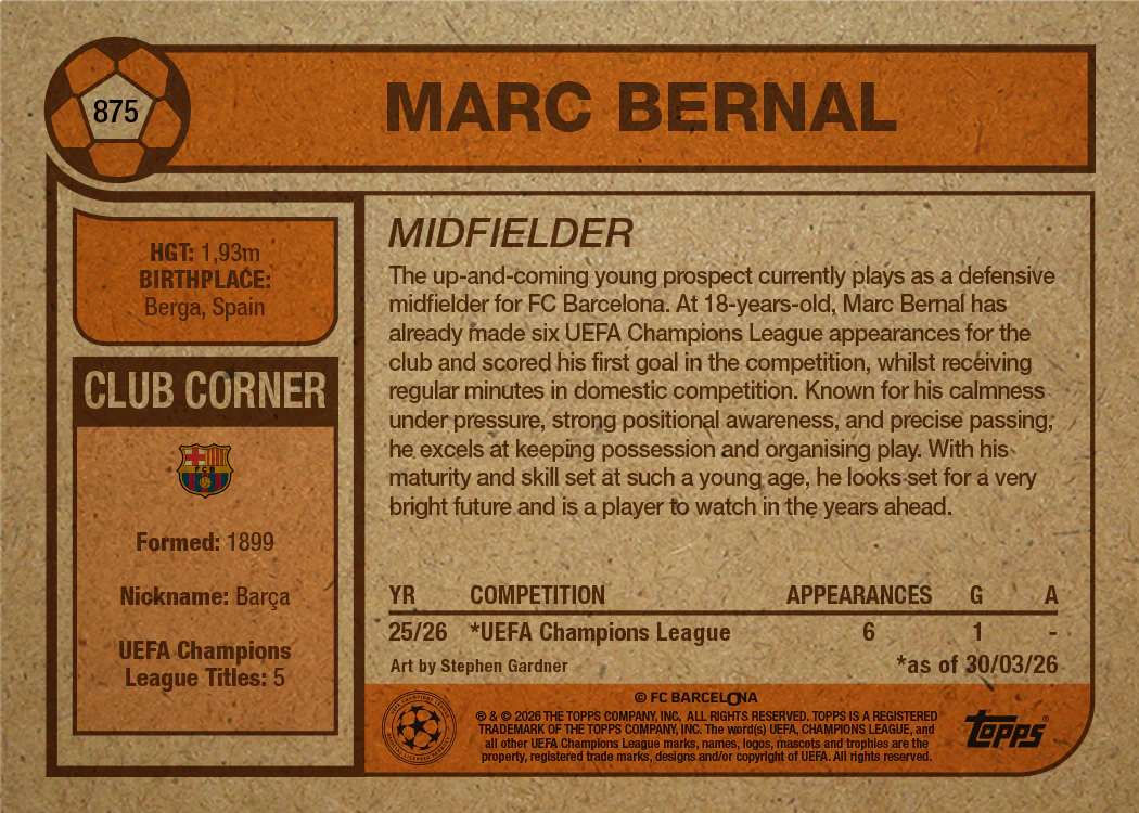 Marc Bernal - UCC Living Set® - Card 875