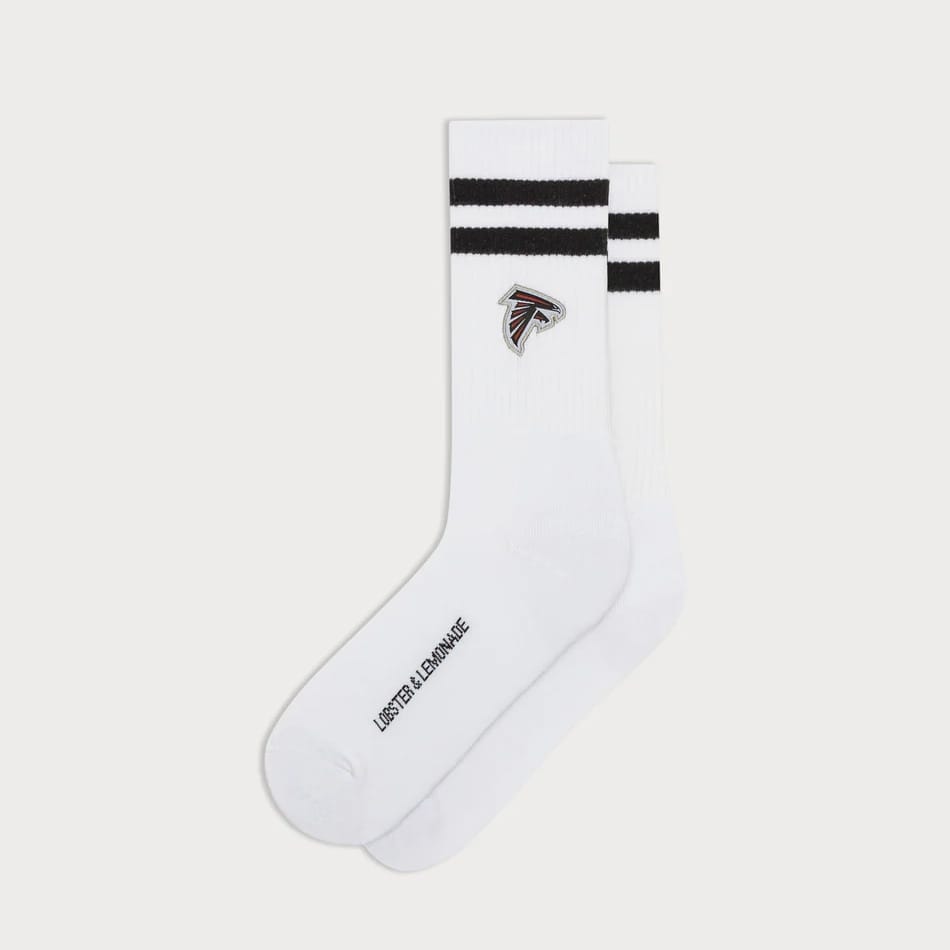 Atlanta Falcons L&L '90 Classics NFL Crew Socks White