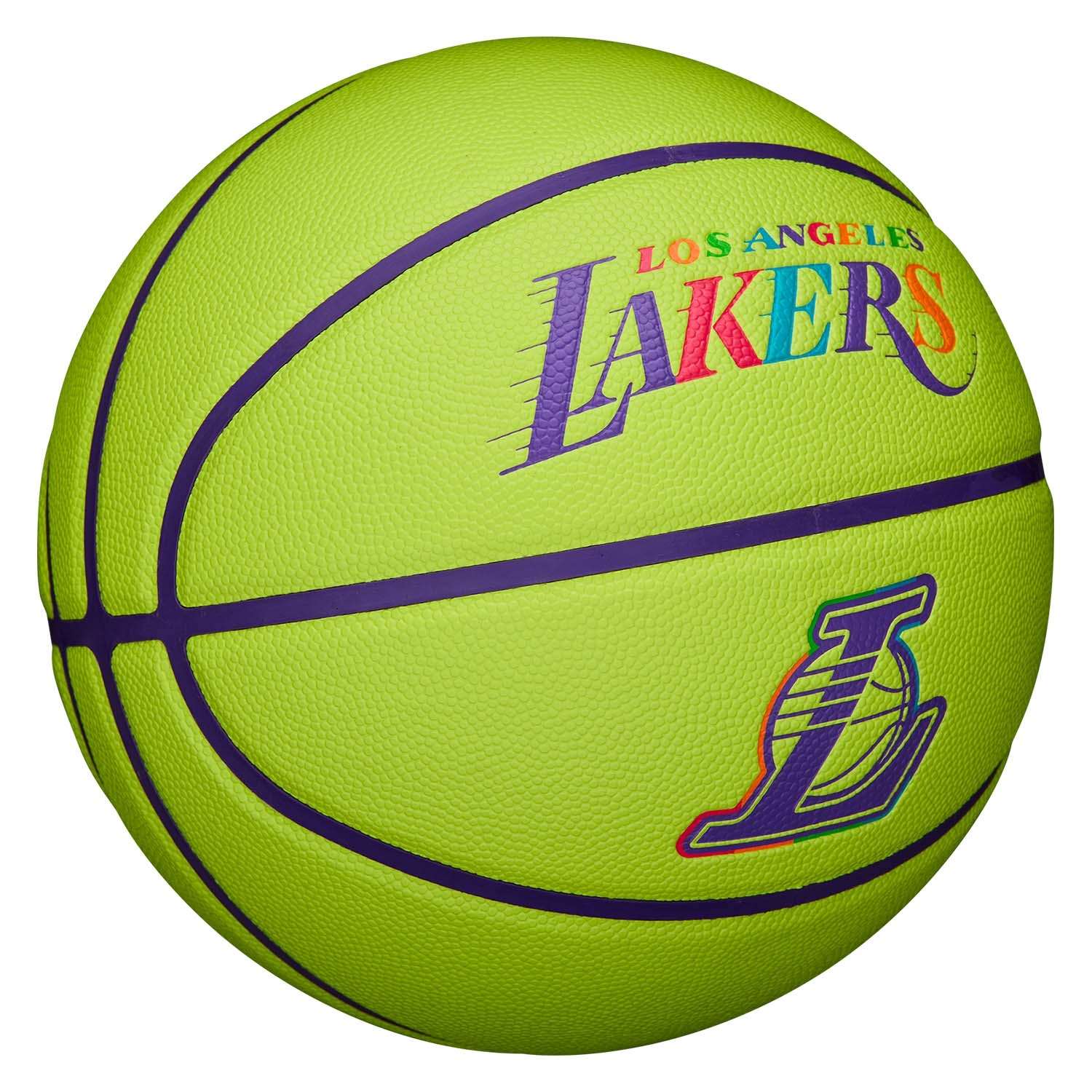 Los Angeles Lakers Neon Pop NBA Basketball (Size 7)
