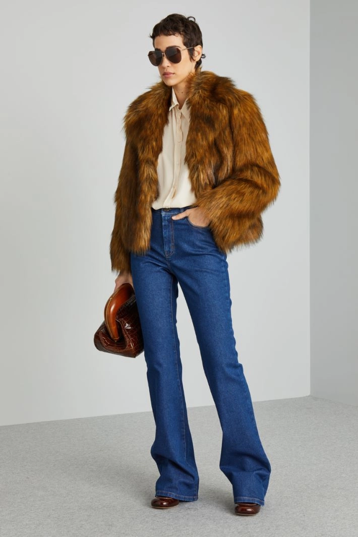 Bell bottom denim jeans - DENIM BLUE