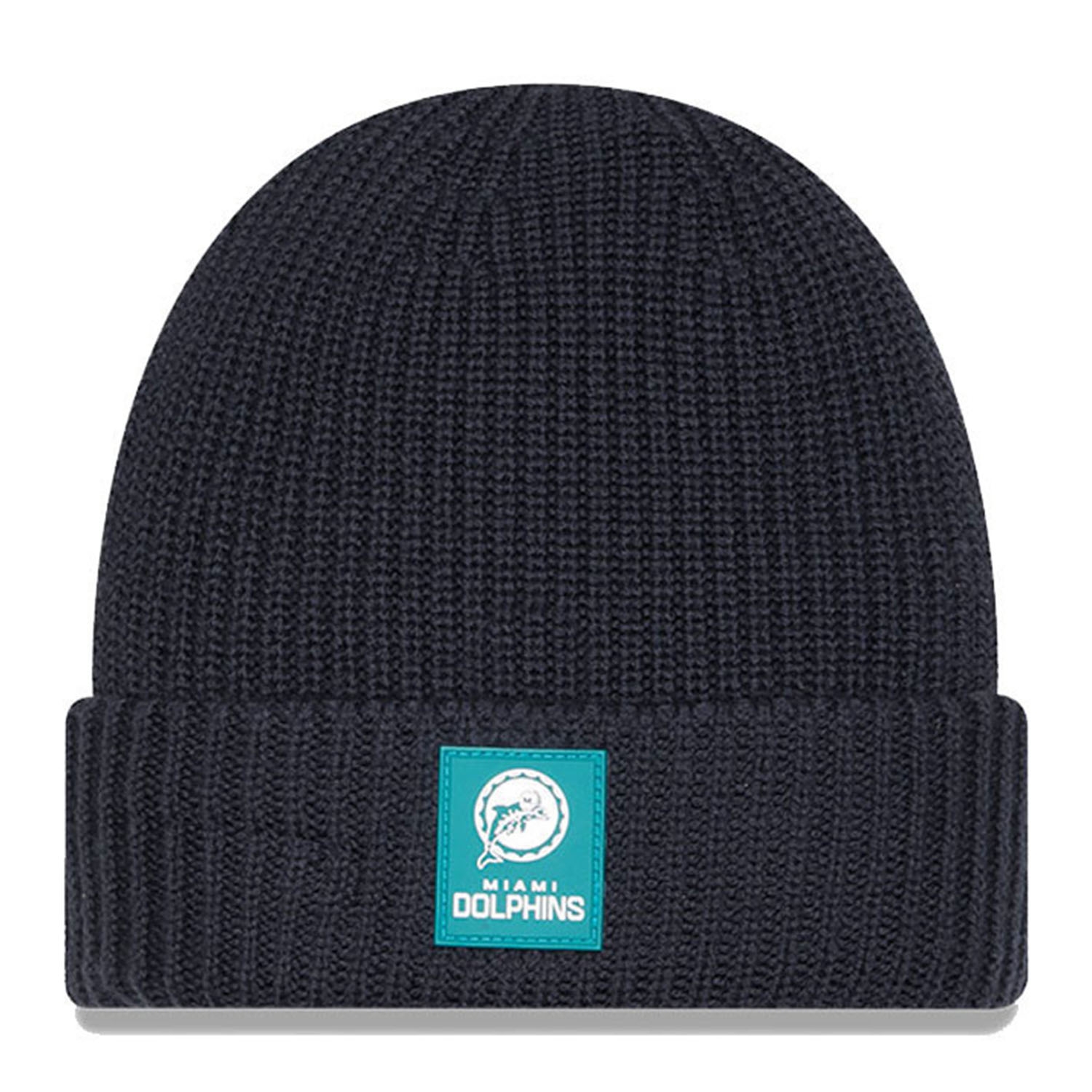 Miami Dolphins 2025 NFL Sideline Steel Clouds Cuff Knit Beanie