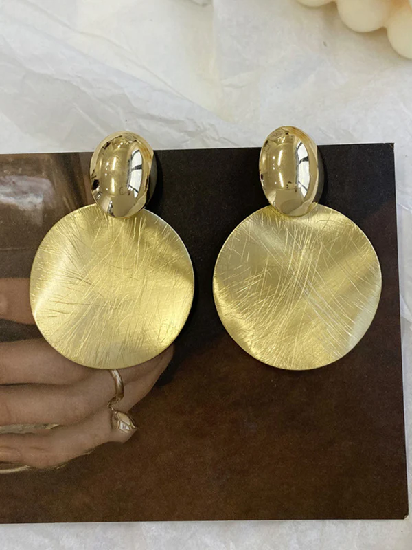 Geometric Solid Color Earrings Accessories