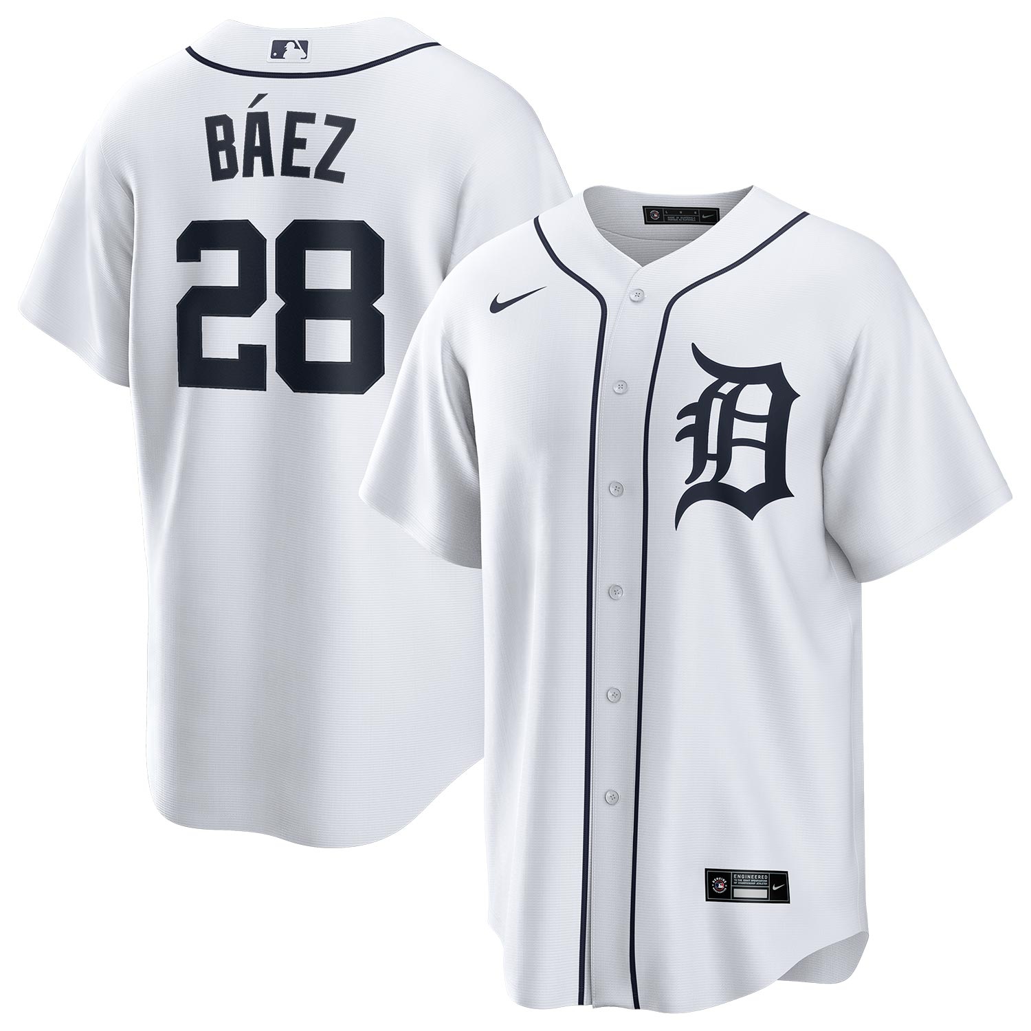 Javier Báez #28 Detroit Tigers Nike MLB Jersey White