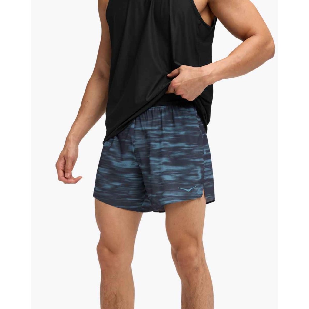 Hoka Glide 5 Inch Shorts with Brief Men - blue blurr