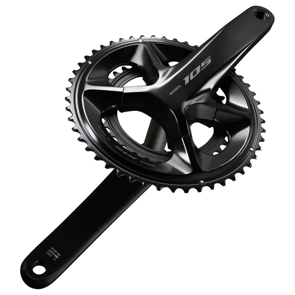 Shimano 105 FC-R7100 Crankset - 2x12-speed - black