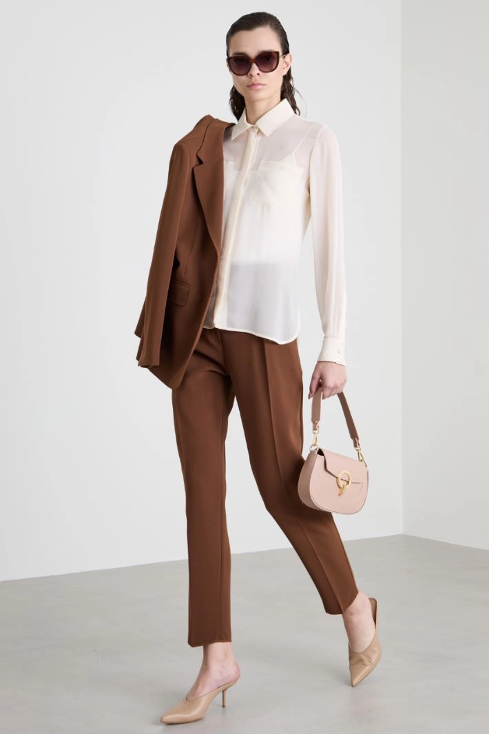 Loose silk shirt - CREAM