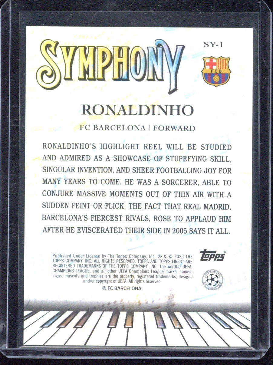 2024-25 Topps Chrome Finest UCC Ronaldinho Symphony /50 #SY-1