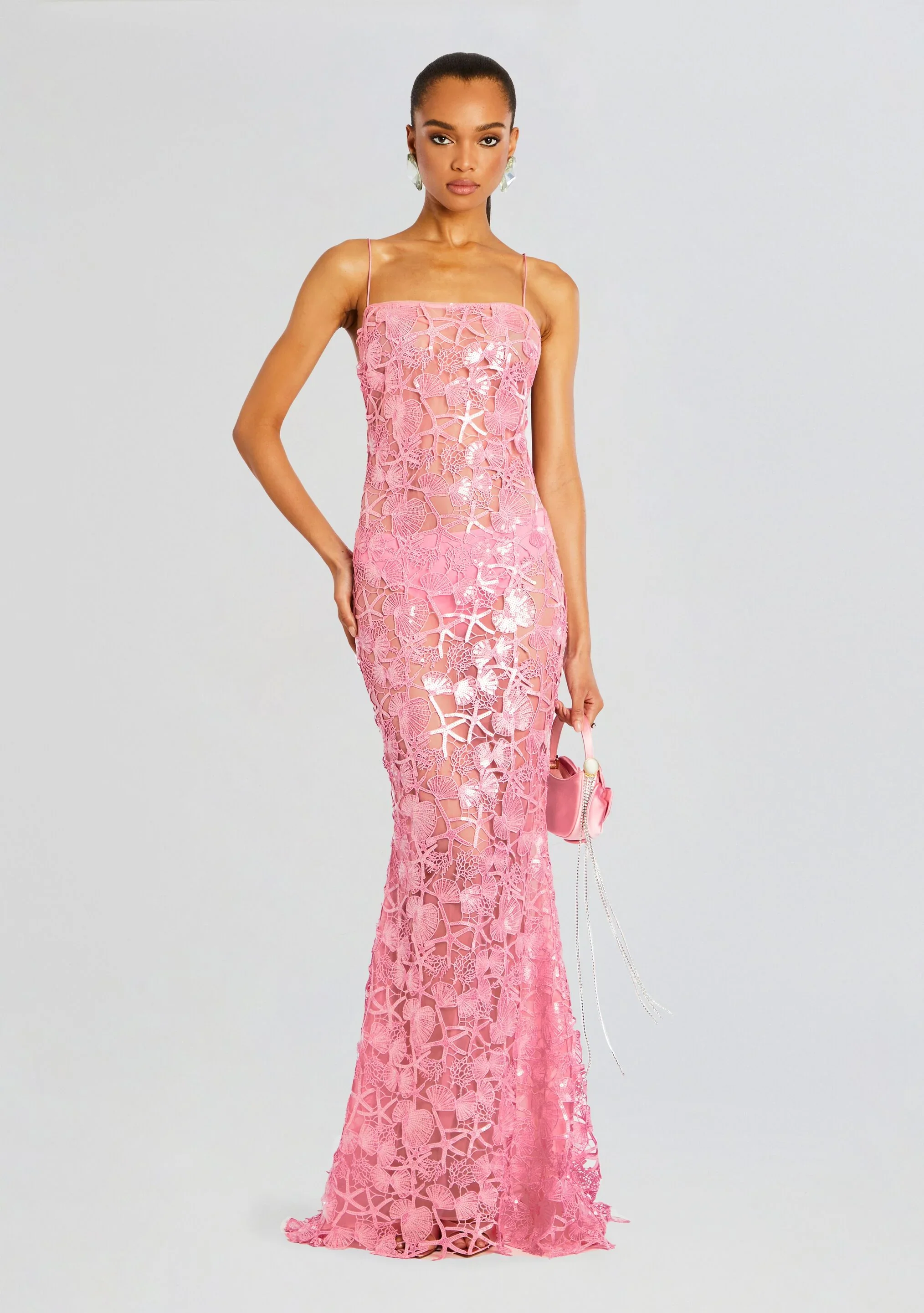 Delaina Sequin Lace Dress