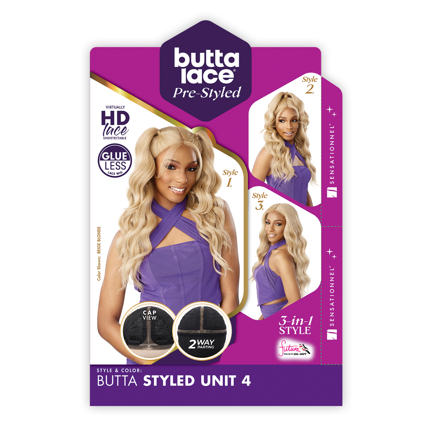 Sensationnel HD Lace Front Wig Glueless Butta Pre-Styled Unit 4