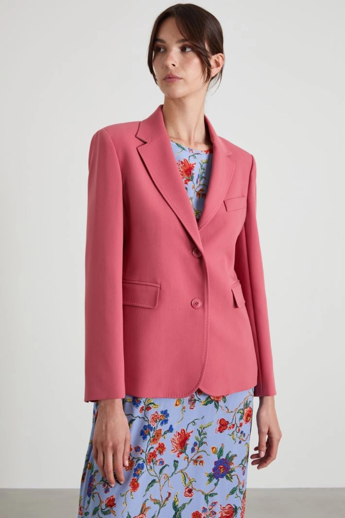 Topstitched blazer - PINK
