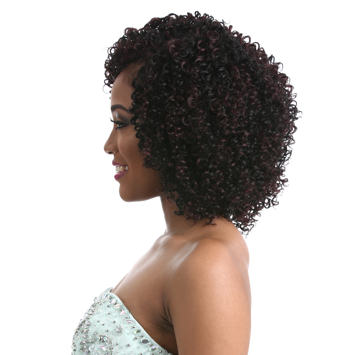 Sensationnel Human Hair Blend Weave Premium Too Shorty Lavish Twirl Weaving 3Pcs 9