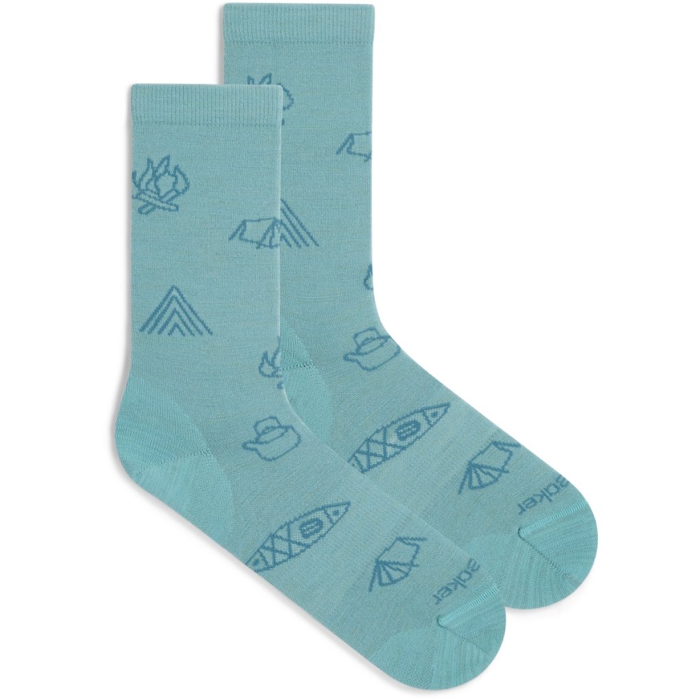 Icebreaker Merino Lifestyle Ultralight Crew Socks Camp Essentials Women - Hydro/Topaz
