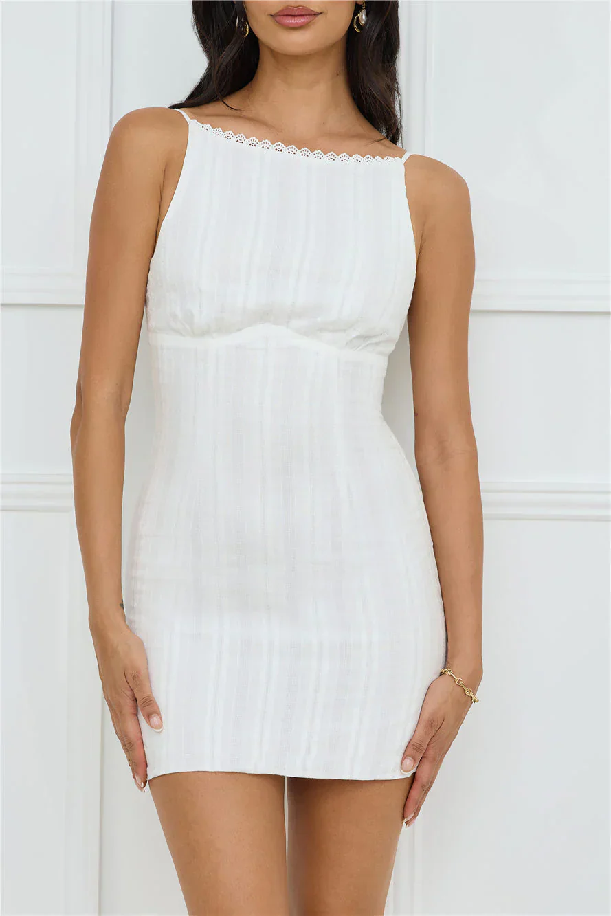 Simply Chic Mini Dress White