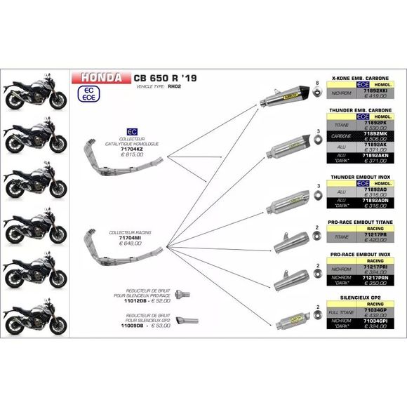 Arrow Racing HeaderRef: Aw0722 / 71704Mi