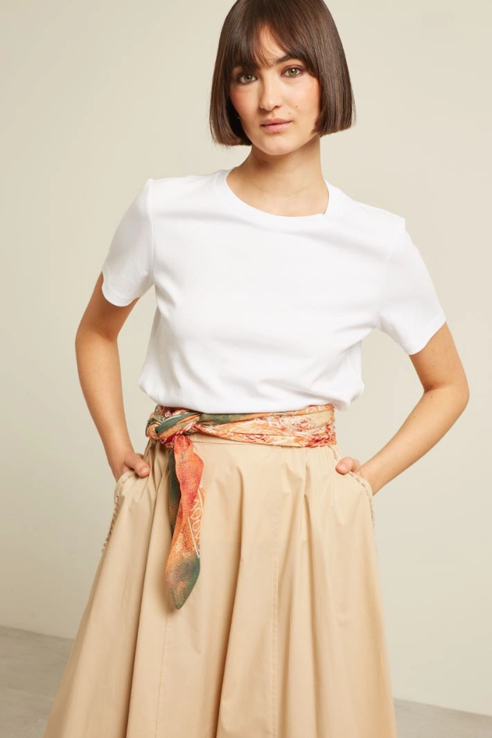 Viscose foulard - RED GREEN ORANGE