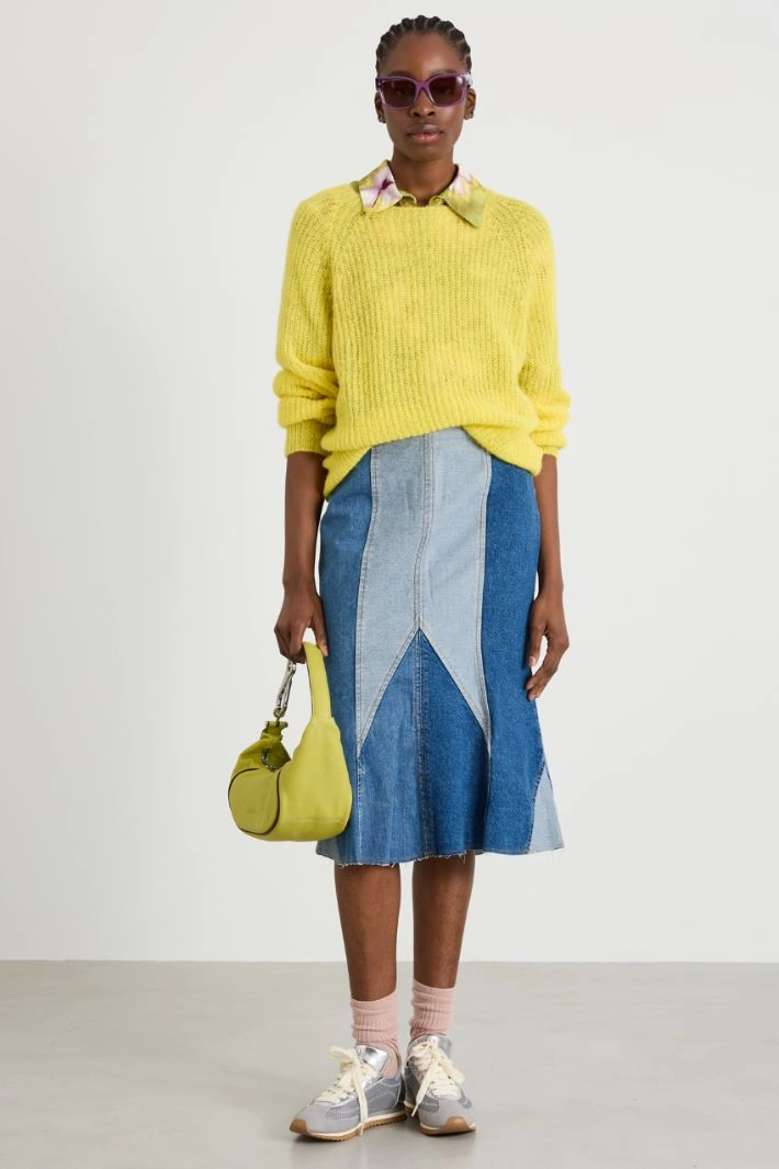 Alpaca-blend sweater - LIME