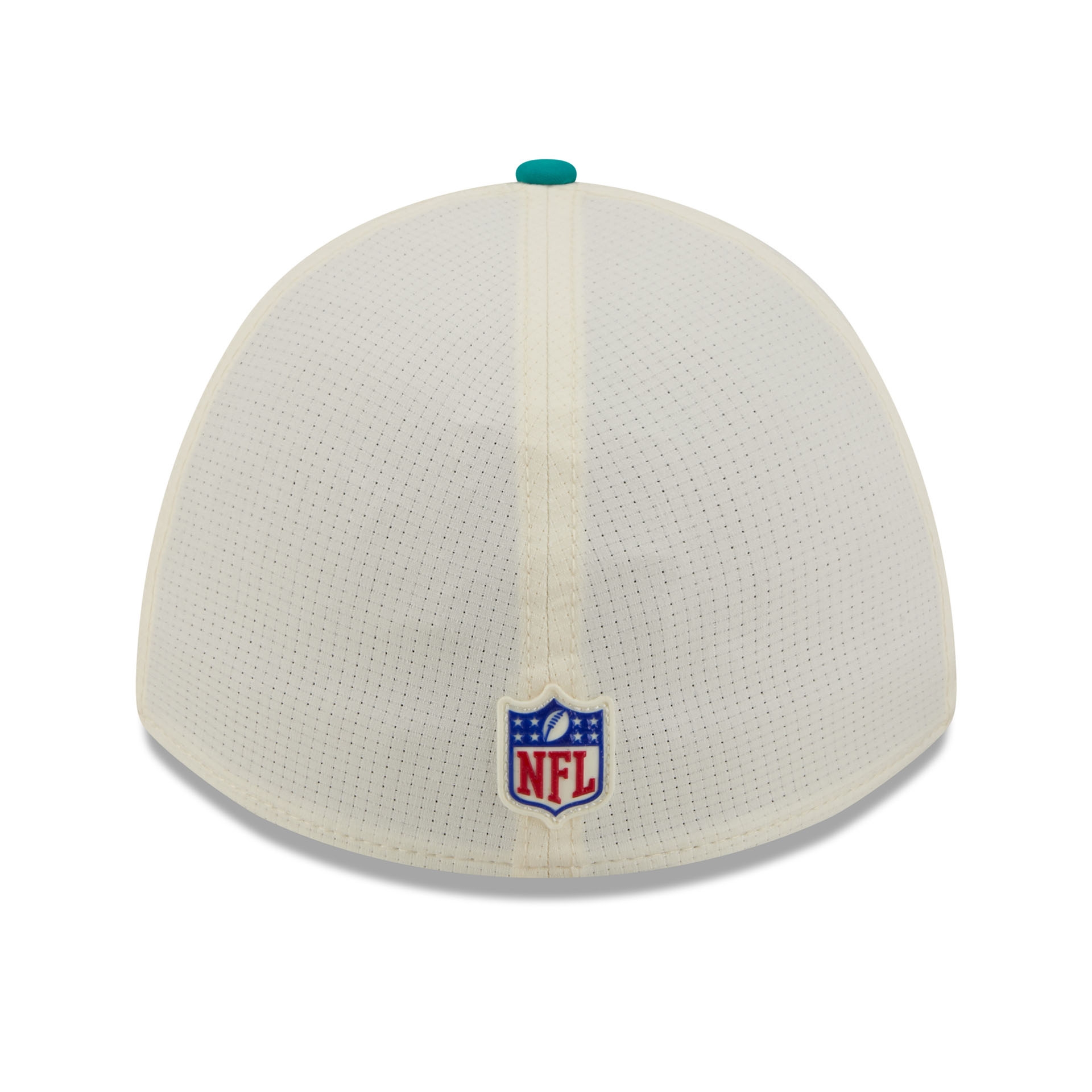 Miami Dolphins Historic Logo 2026 NFL Training Camp 39THIRTY Flex Cap Cream/Aqua