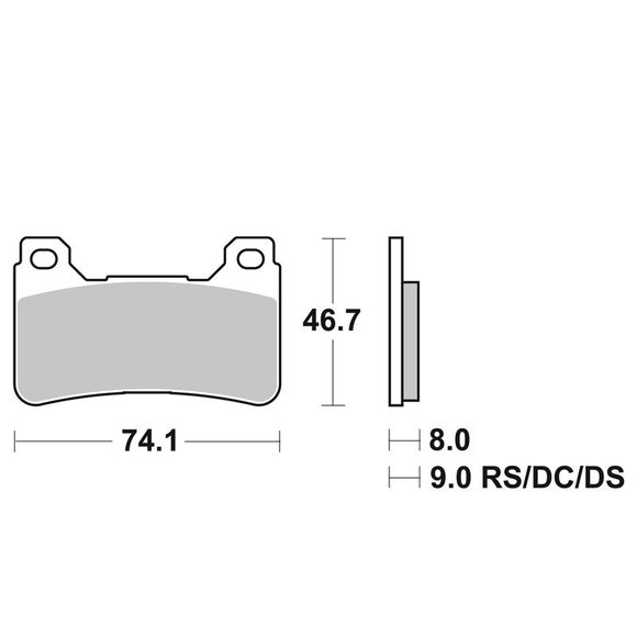 SBS 809HS Sinter Sintered Metal front brake padsRef: 809HS / 809070